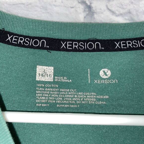 Xersion graphic print t-shirt green sz L youth - Picture 2 of 3